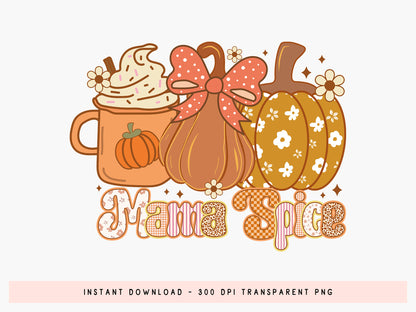 Mama Spice, Fall Coquette Pumpkin Sublimation