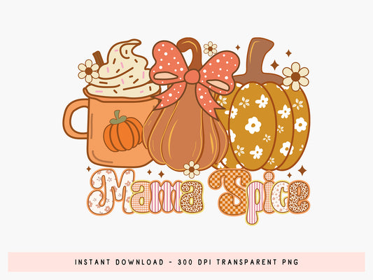 Mama Spice, Fall Coquette Pumpkin Sublimation