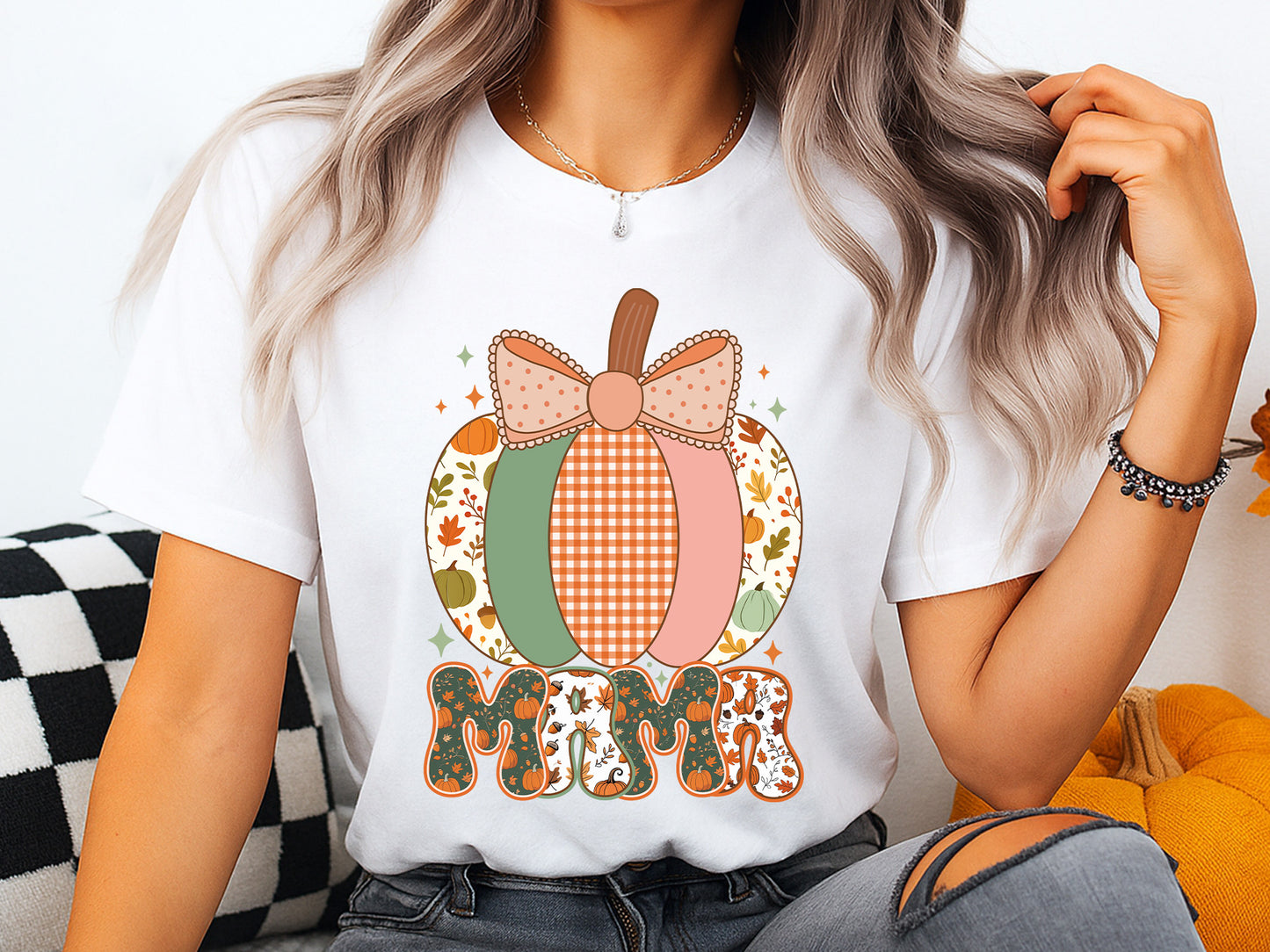Mama, Coquette Pumpkin Fall Sublimation