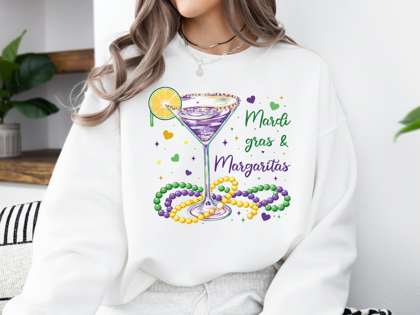 Mardi Gras & Margaritas Sublimation Design