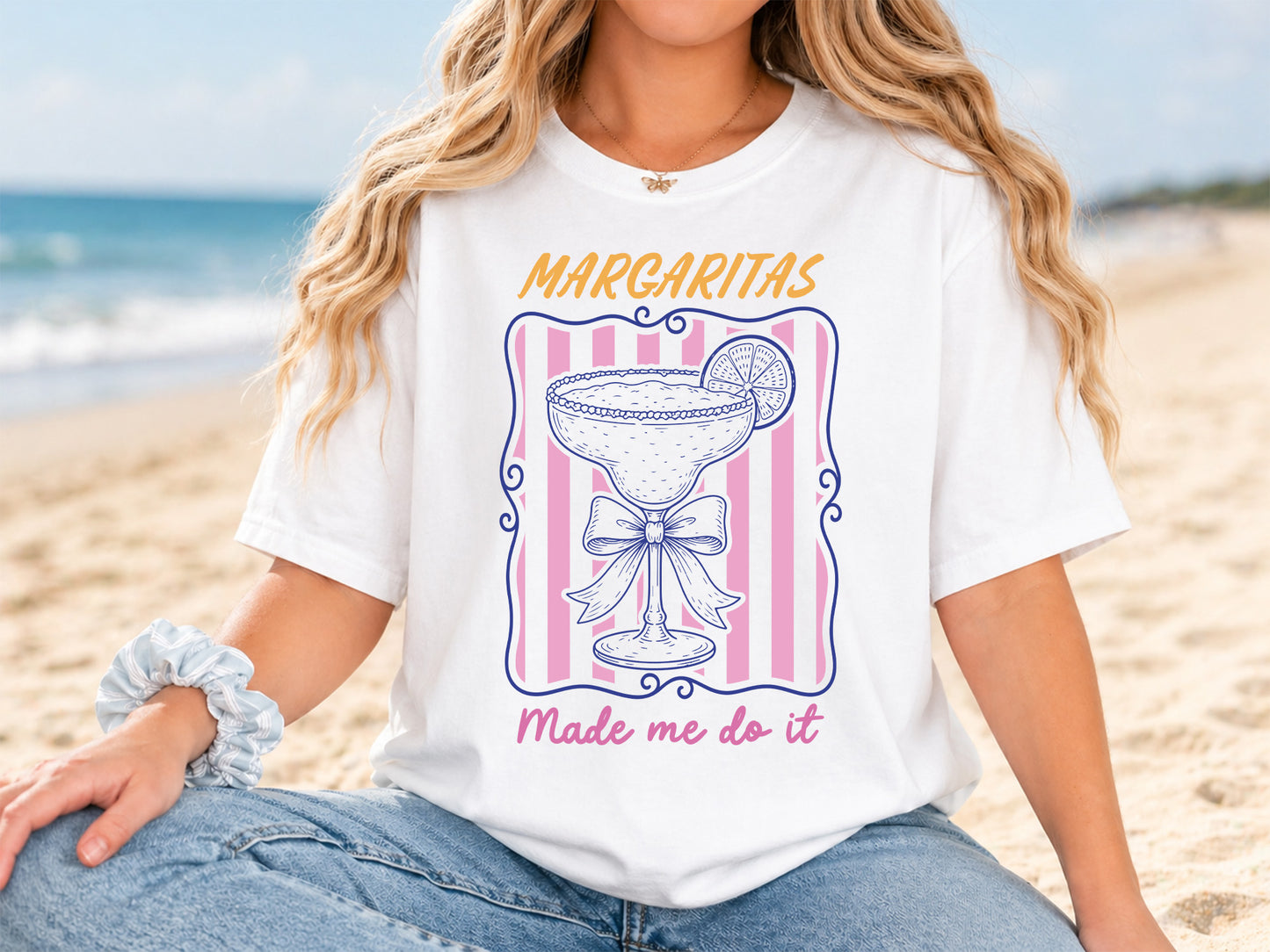Margaritas Made Me Do It, Coastal Cocktail Summer PNG