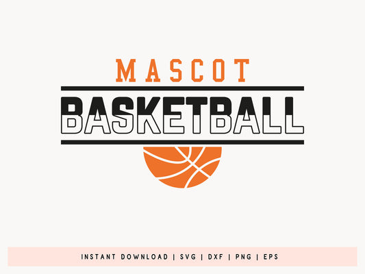 Mascot Basketball SVG Cut File