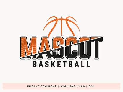 Mascot Basketball SVG Cutting File
