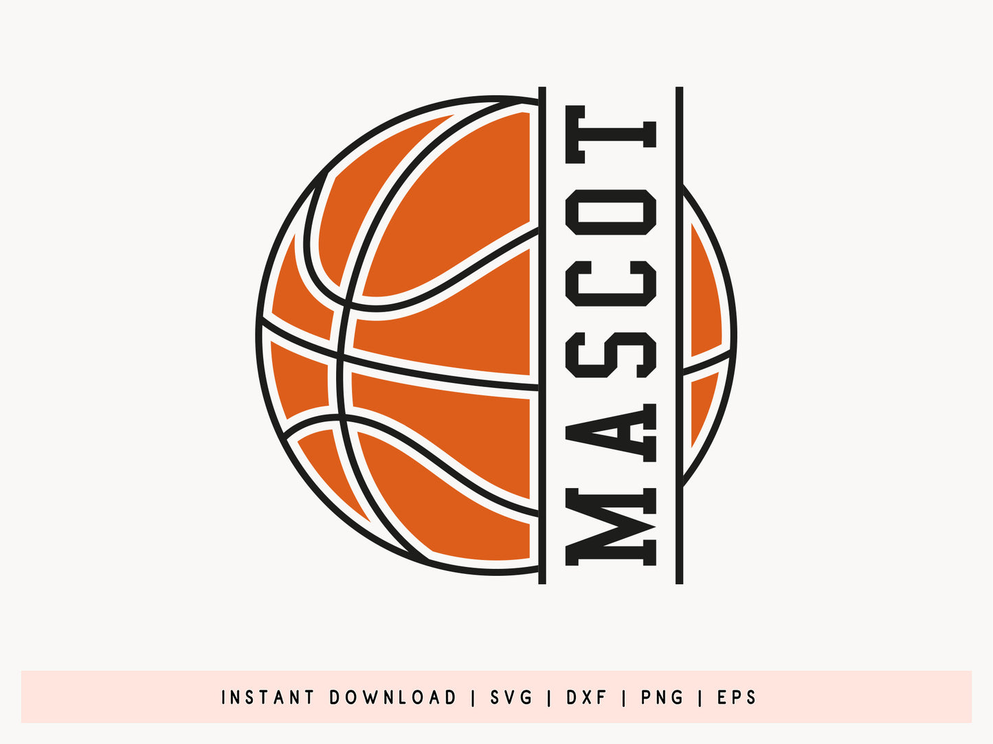 Mascot Basketball SVG