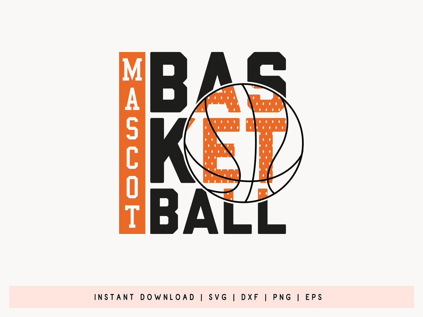 Mascot Basketball SVG PNG EPS DXF