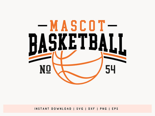 Mascot Basketball SVG PNG