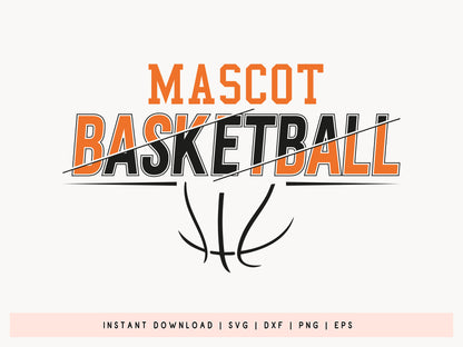 Mascot Basketball SVG Vector
