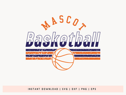 Mascot Basketball SVG Vector