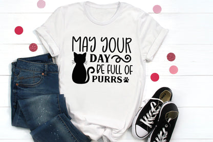 May Your Day be Full of Purrs, Cat Vector SVG