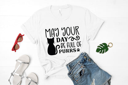 May Your Day be Full of Purrs, Cat Vector SVG