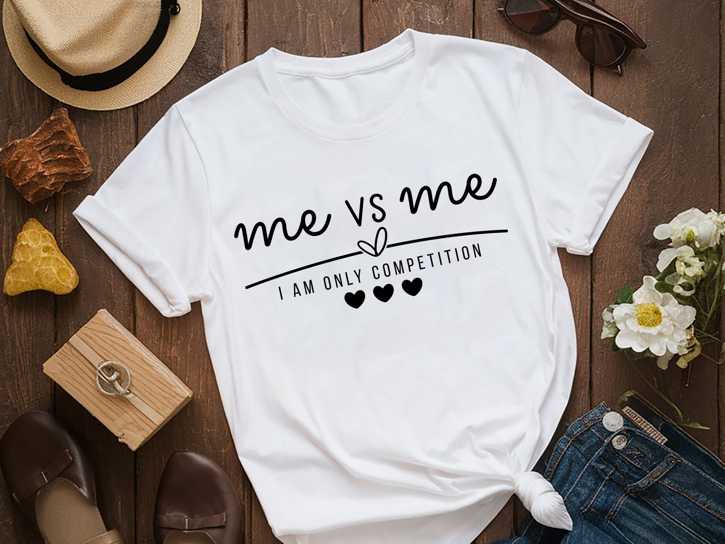 Me Vs Me I Am Only Competition - Motivational SVG Vector