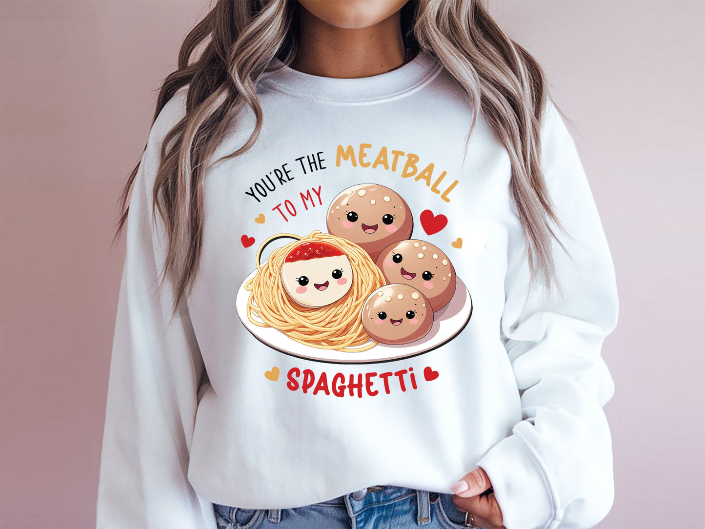 Meatball to My Spaghetti Valentine Funny Food PNG
