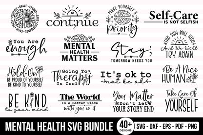 Mental Health SVG Bundle