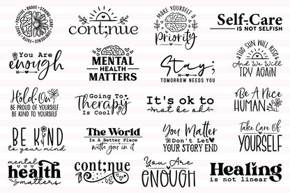 Mental Health SVG Bundle