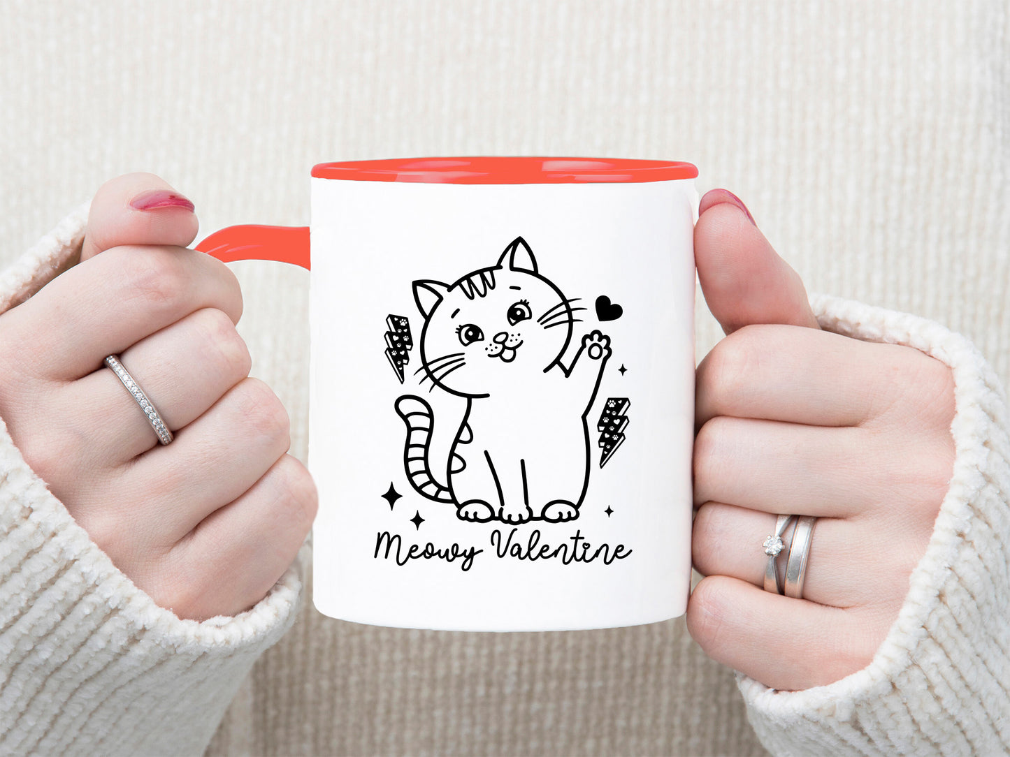 Meowy Valentine - Cute Cat Valentine SVG PNG Design