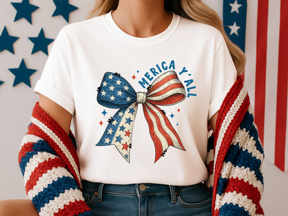 Merica Y'all, Coquette 4th of July Sublimation