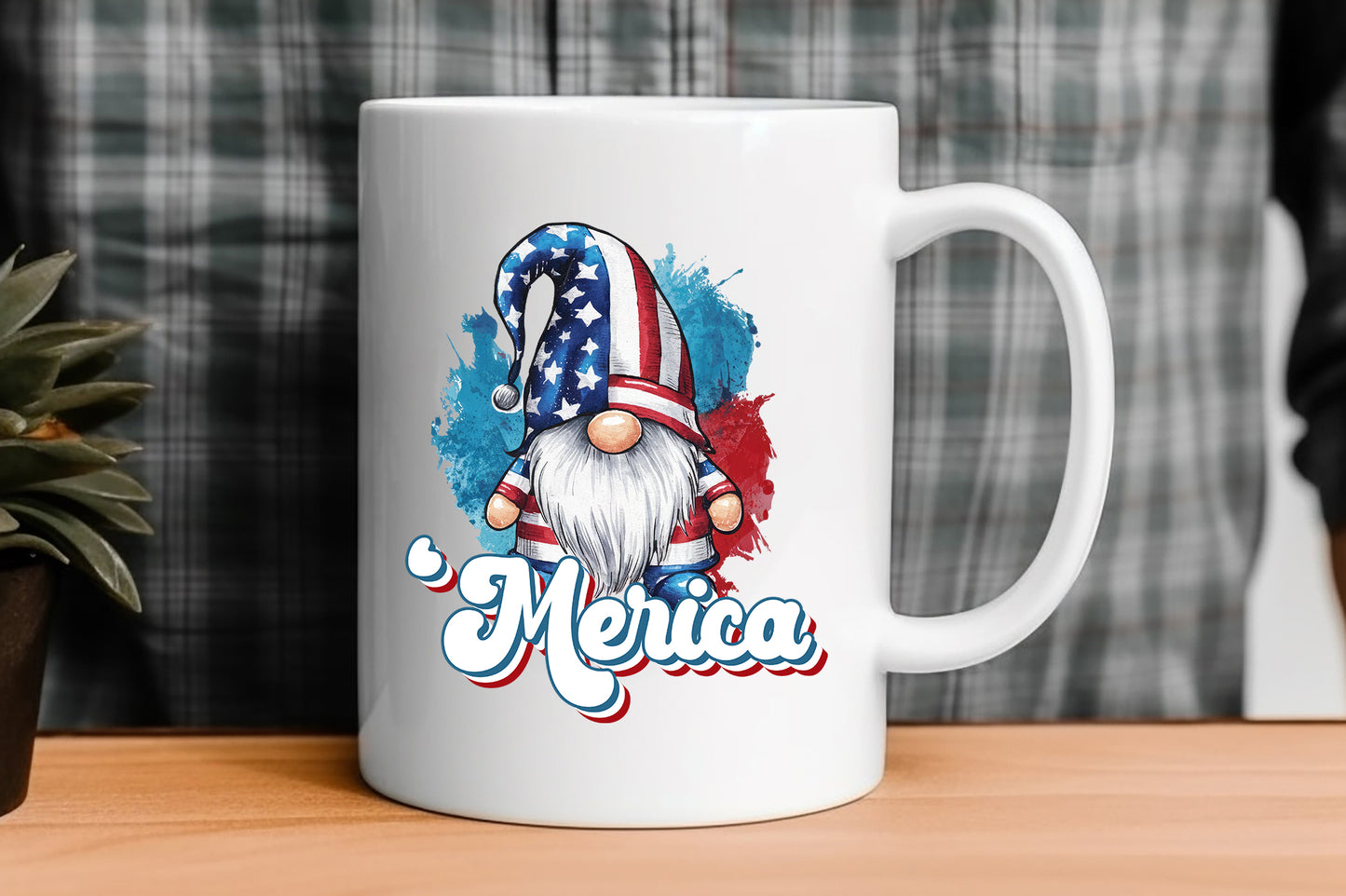 Merica, 4th of July Gnome Sublimation Design