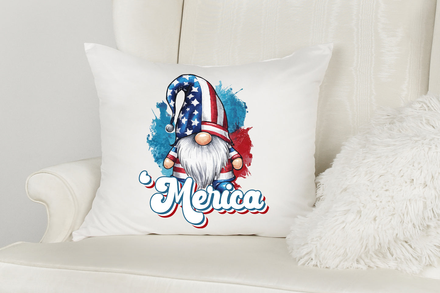 Merica, 4th of July Gnome Sublimation Design