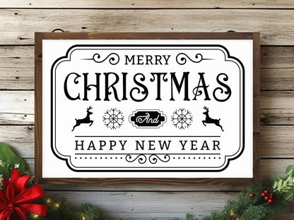 Merry Christmas Farmhouse Sign SVG Design