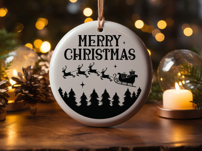 Merry Christmas Handmade Ornament SVG Design