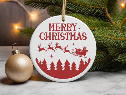 Merry Christmas Handmade Ornament SVG Design