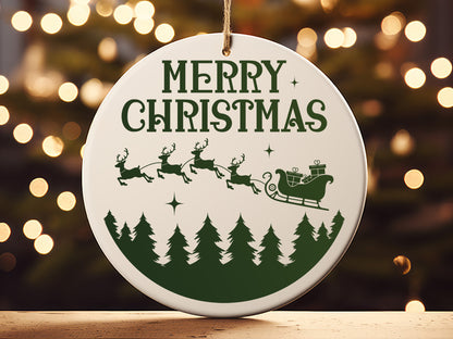 Merry Christmas Handmade Ornament SVG Design