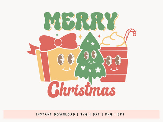 Merry Christmas Retro SVG Design