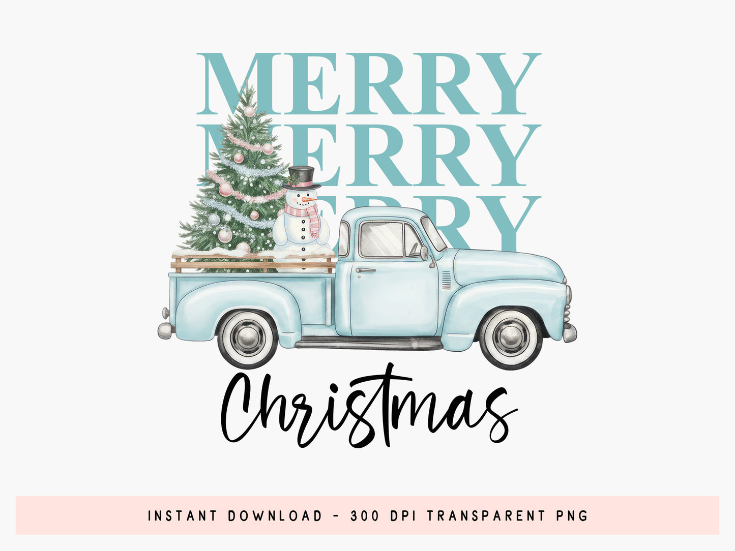 Merry Christmas Snowman PNG Sublimation