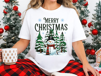 Merry Christmas Snowman Sublimation Design