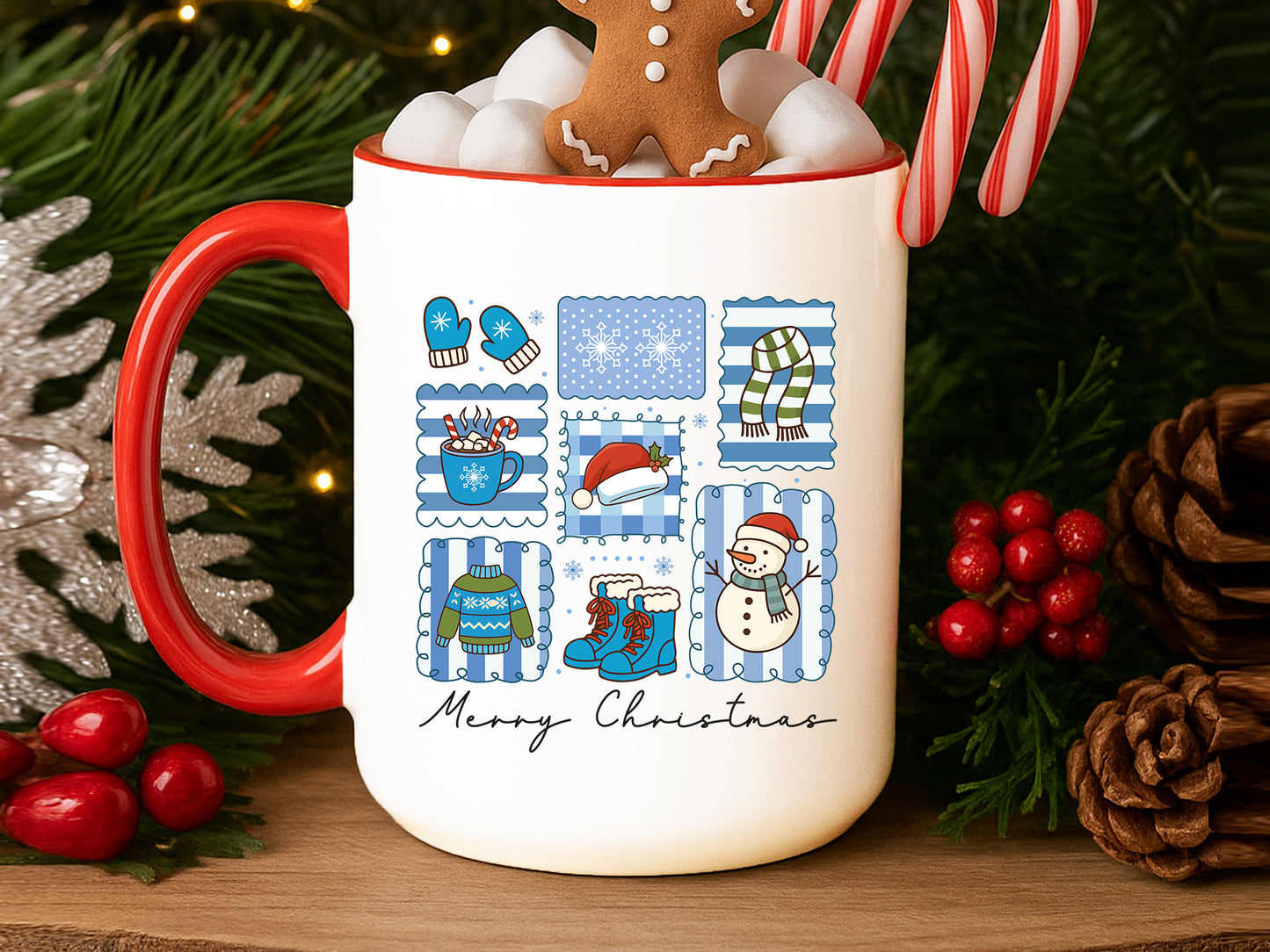 Merry Christmas Snowman Sublimation Print