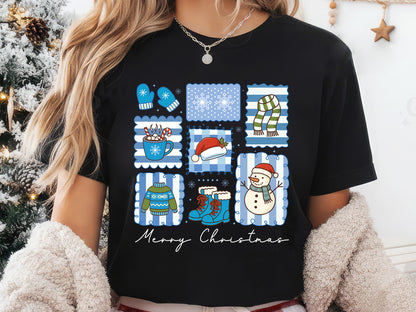 Merry Christmas Snowman Sublimation Print
