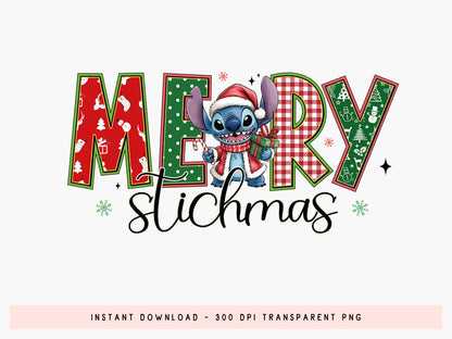 Merry Stitchmas Sublimation Design PNG