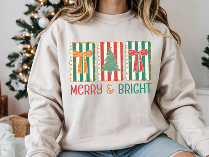 Merry & Bright, Coquette Christmas Sublimation PNG