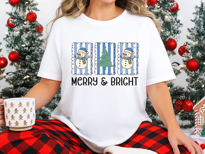 Merry & Bright, Snowman Christmas Sublimation