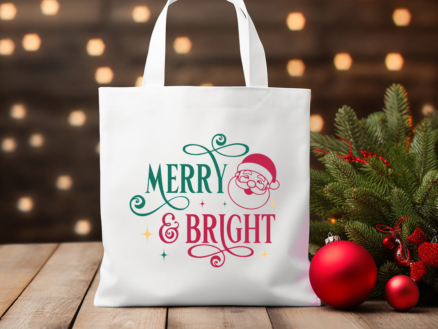 Merry and Bright - Cute Christmas SVG Design