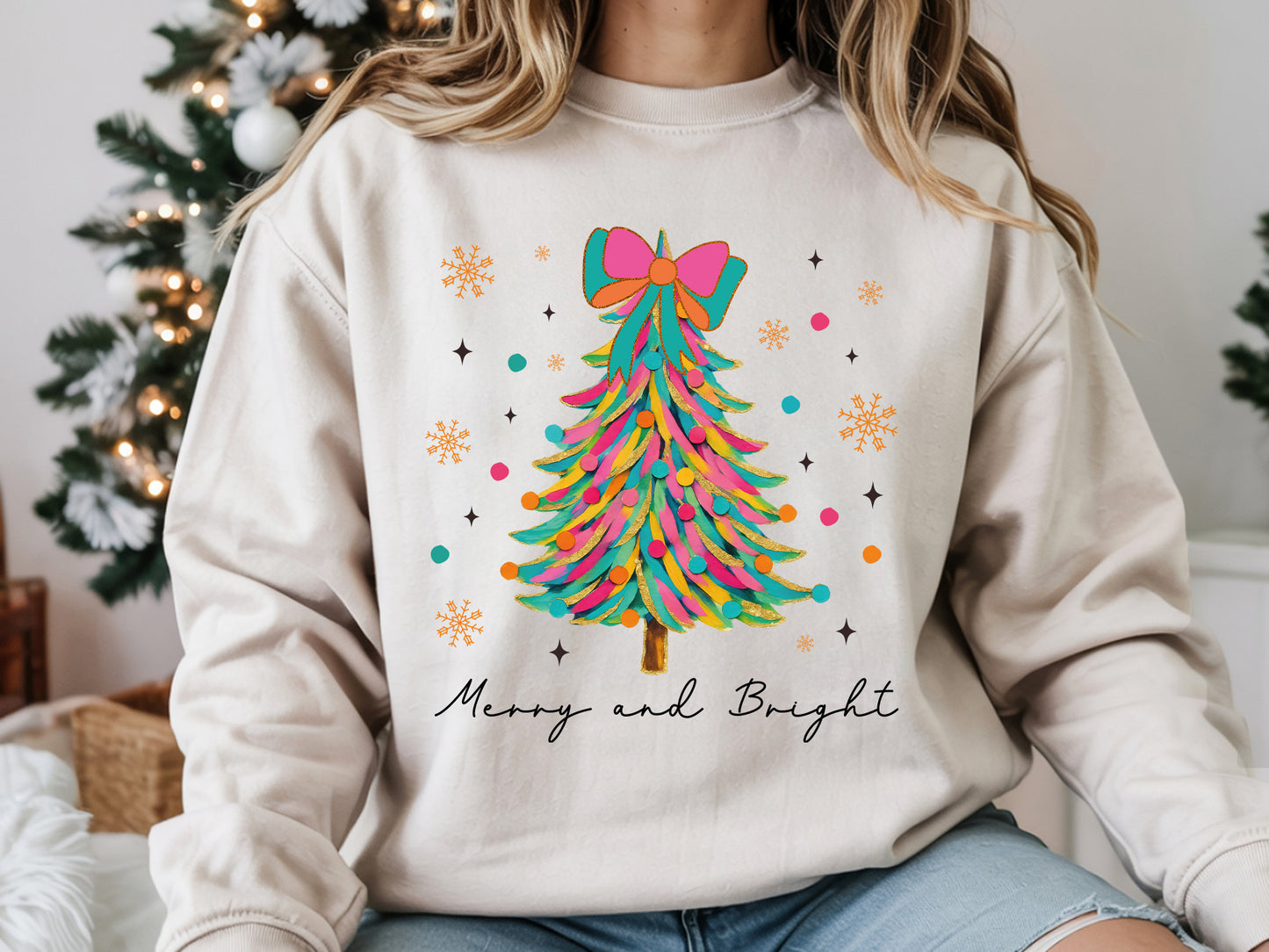 Merry and Bright, Coquette Christmas Tree Sublimation