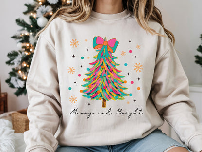 Merry and Bright, Coquette Christmas Tree Sublimation