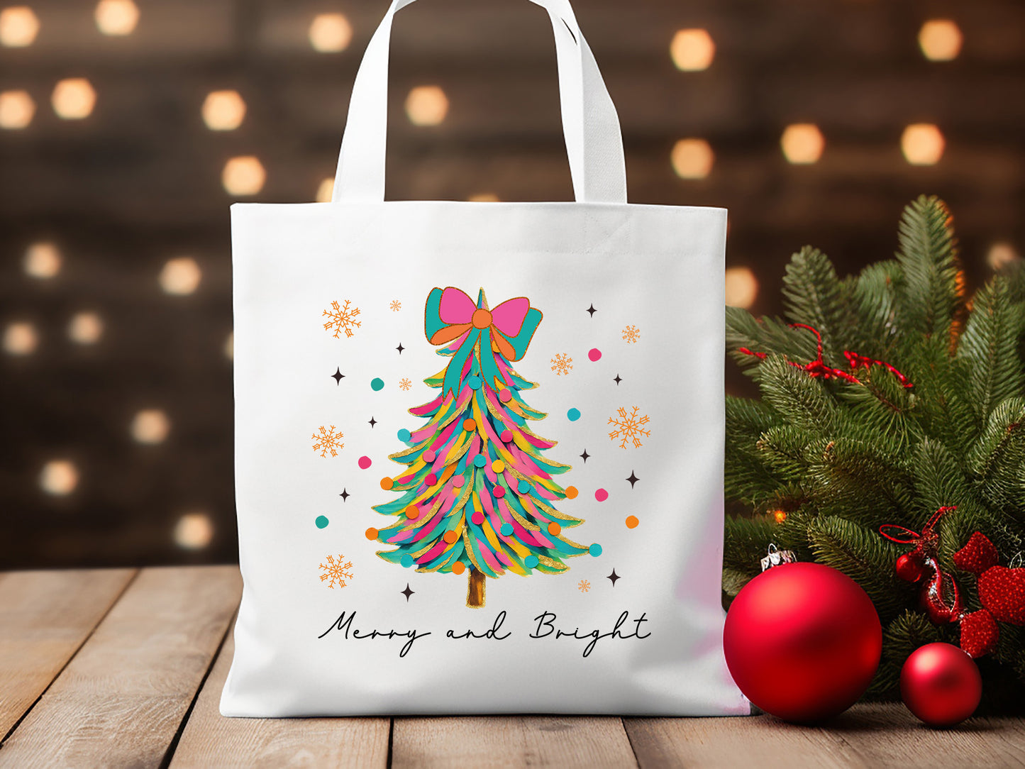 Merry and Bright, Coquette Christmas Tree Sublimation