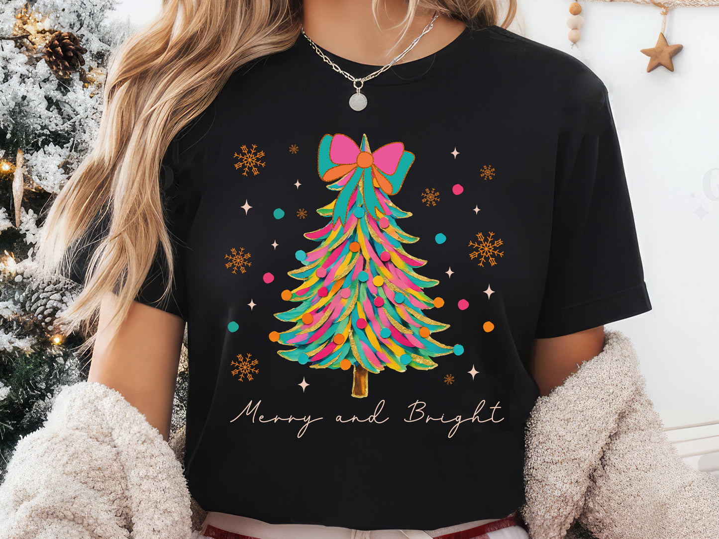 Merry and Bright, Coquette Christmas Tree Sublimation