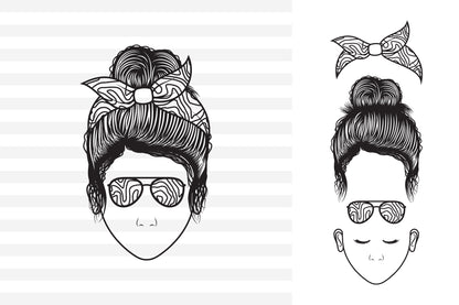 Messy Bun Kit SVG Bundle