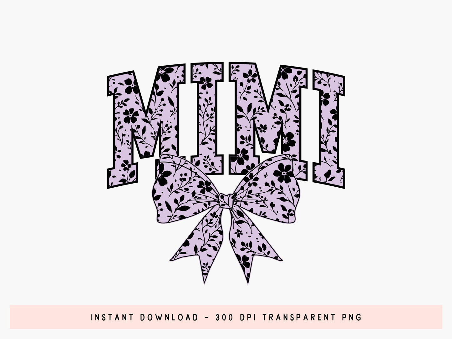 Mimi Floral Coquette Bow Sublimation Print