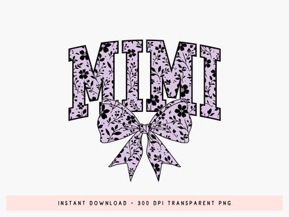 Mimi Floral Coquette Bow Sublimation Print