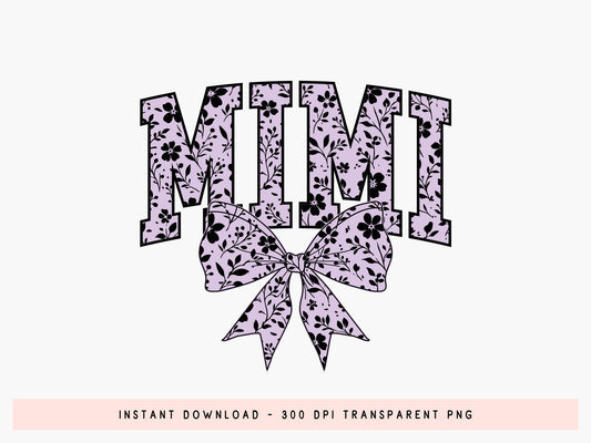 Mimi Floral Coquette Bow Sublimation Print