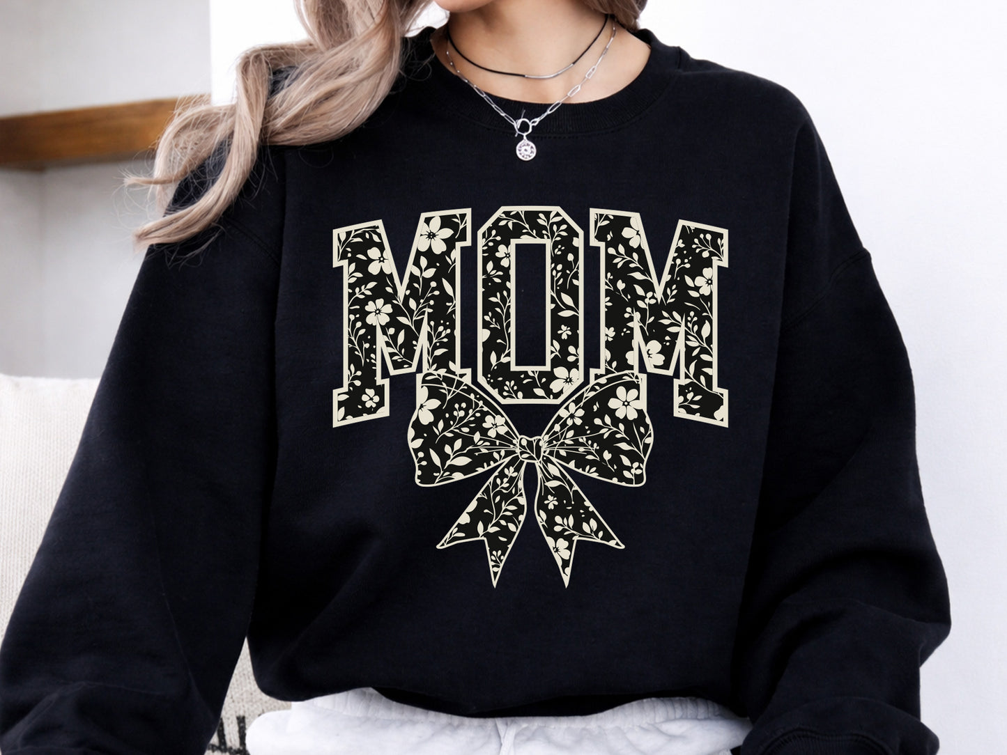 Mom Floral Coquette Bow Sublimation PNG
