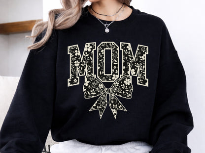 Mom Floral Coquette Bow Sublimation PNG