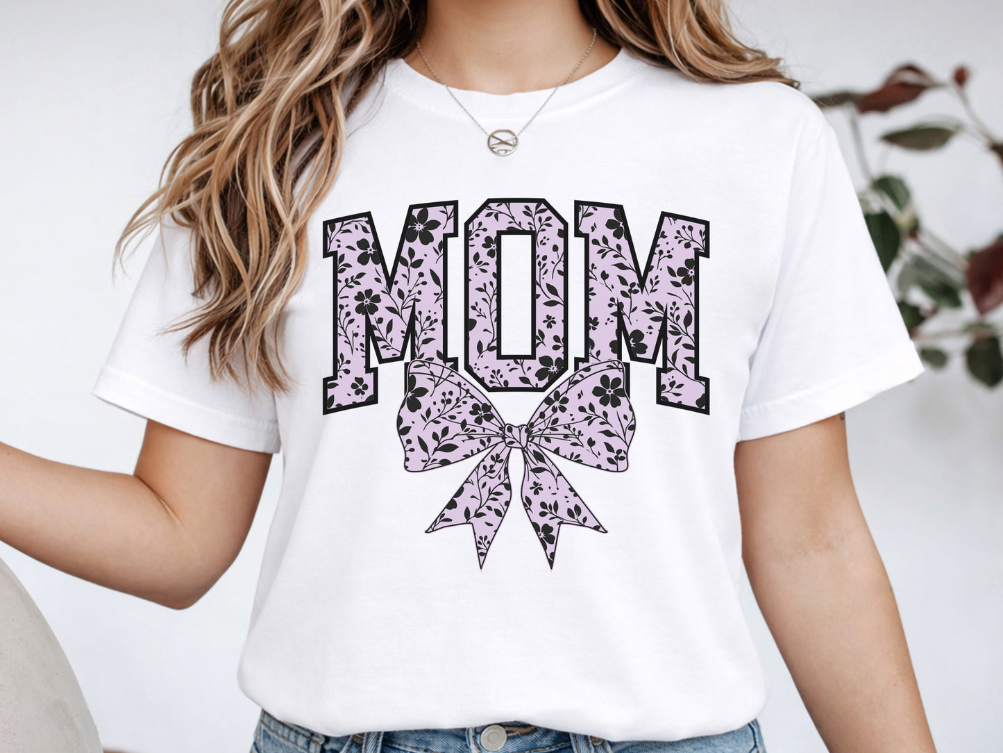 Mom Floral Coquette Bow Sublimation PNG