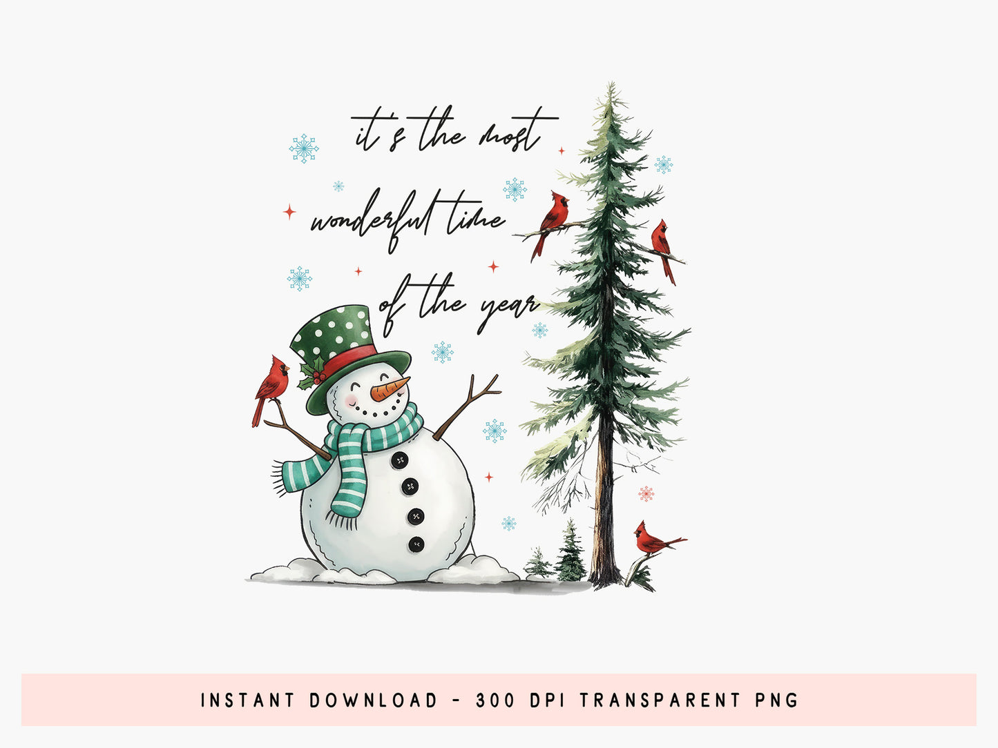 Most Wonderful Time of the Year, Funny Christmas Snowman PNG