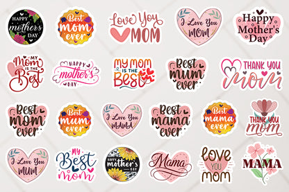 Mother's Day Printable Stickers Bundle