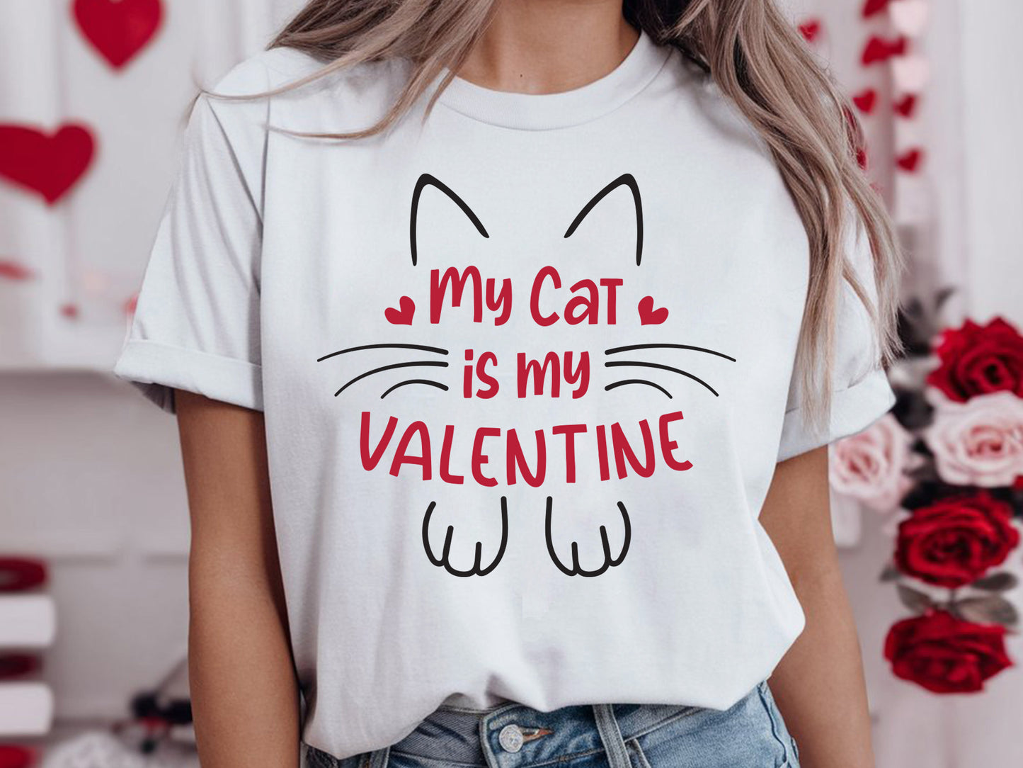 My Cat is My Valentine SVG File for Cricut