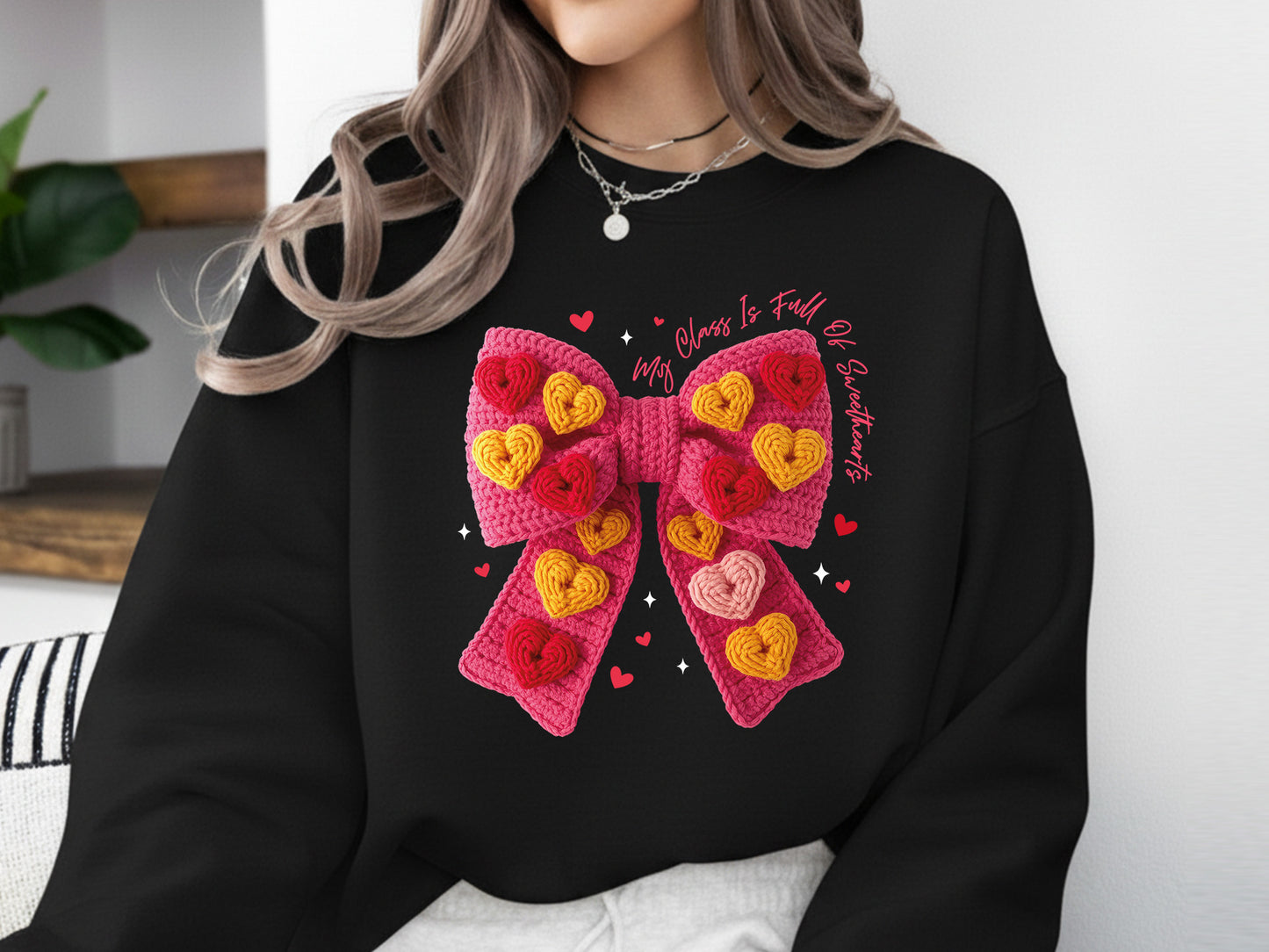 My Class is Full of Sweethearts, Faux Coquette Valentine PNG